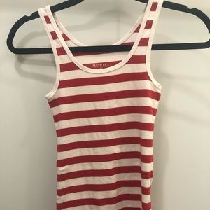 Red and white striped tank top